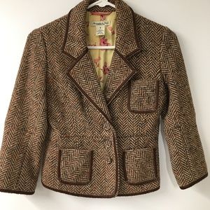 Abercrombie  houndstooth wool  braun jacket XS
